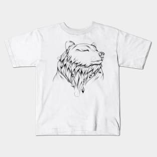 Poetic Bear B&W Kids T-Shirt